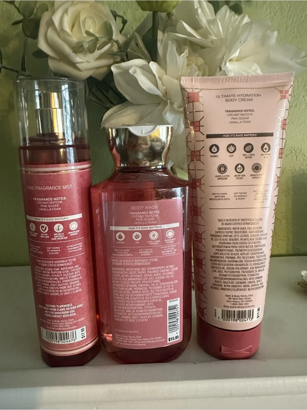 Bath & Body Works Pink Matcha Latte Bath & Body Set - Pink
